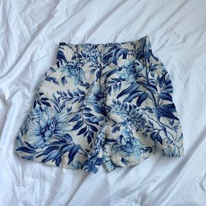 H&M blue floral shorts, women’s size XS